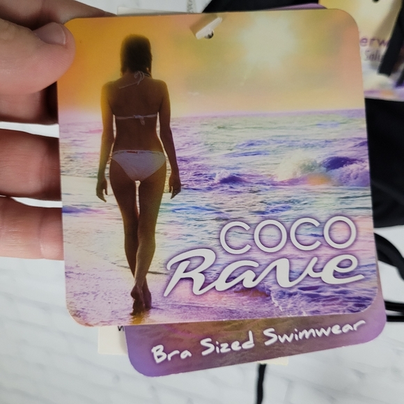 COCO RAVE | Saige underwire halter lace-up tassel bikini swim bathing suit top - Picture 4 of 11
